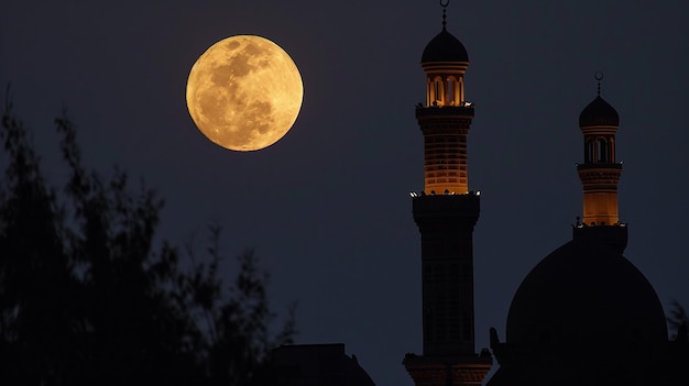 Lua do Ramadã na moldura