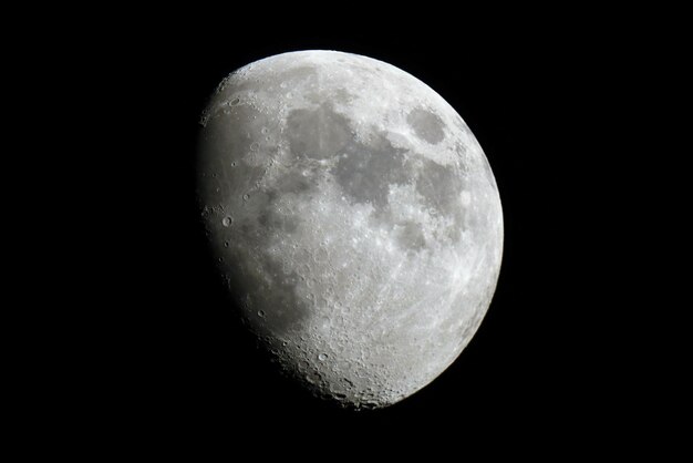 Lua Gibbous Waxing Terra vista do Hemisfério Norte