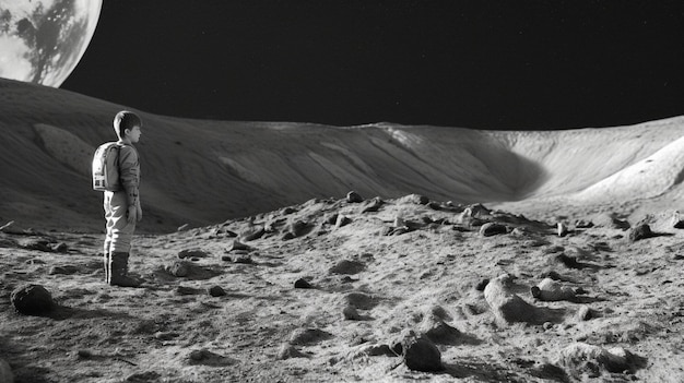 Foto lua no céu à noite fundo fora da terra