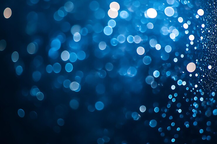 Luces Bokeh azules con enfoque suave