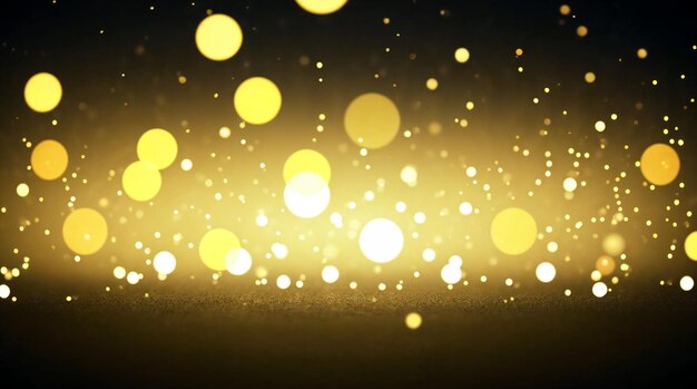 Luces bokeh doradas de fondo abstracto