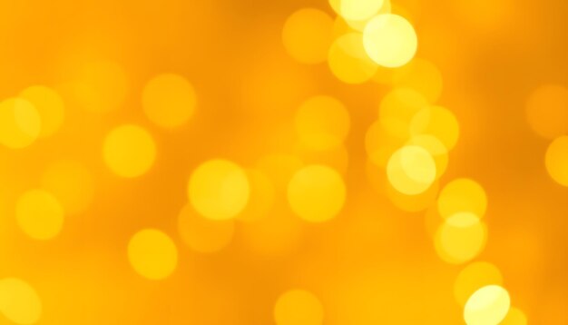 Luces bokeh mágicas abstractas Luces desenfocadas en un fondo amarillo naranja aisladas con blanco