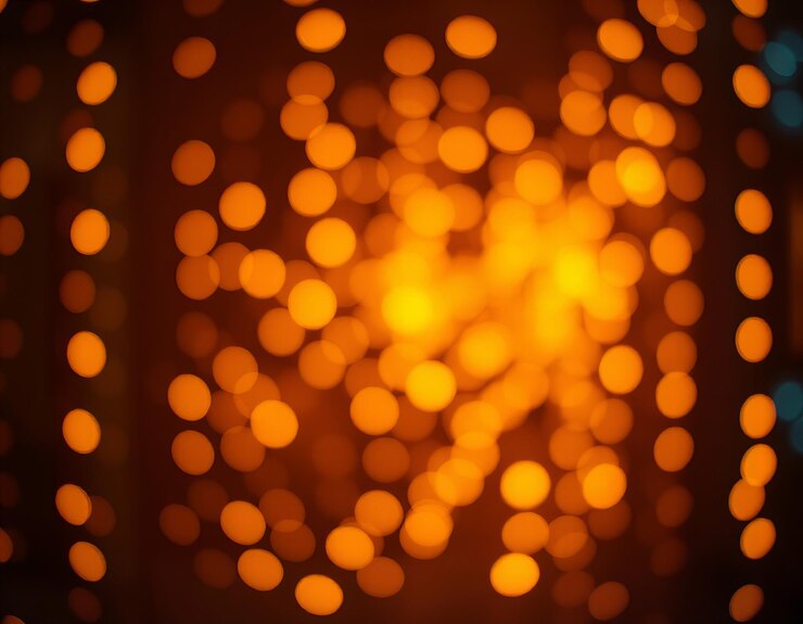 Luces de Bokeh naranja