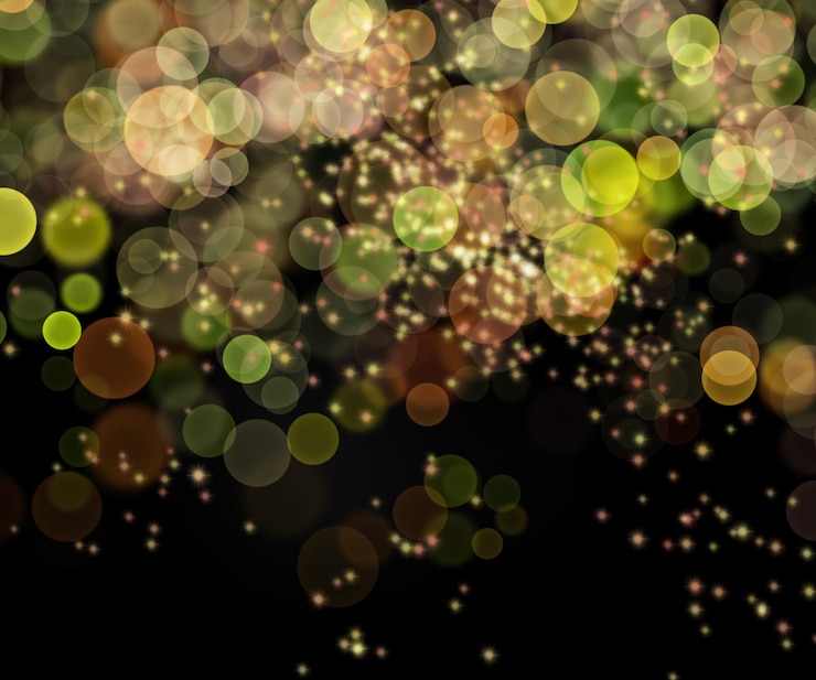 Foto luces bokeh de oro