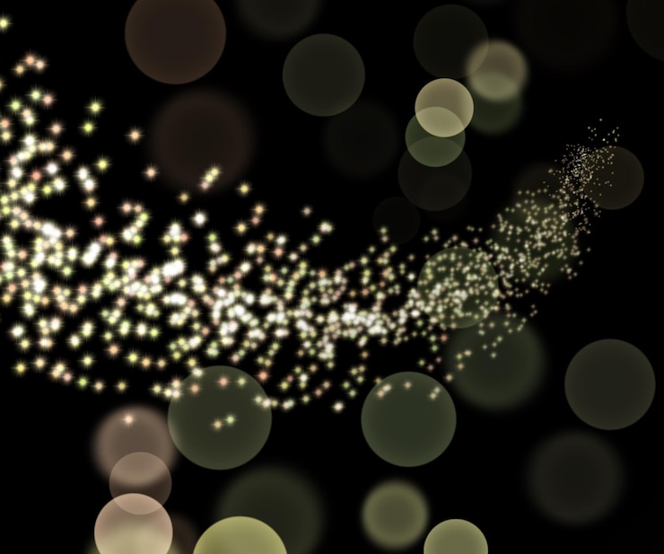 Foto luces bokeh de oro