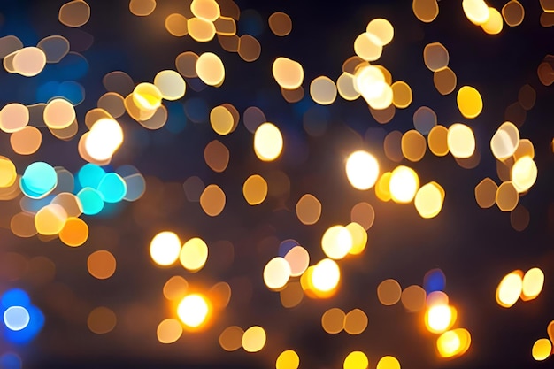 Las luces borrosas del cielo nocturno