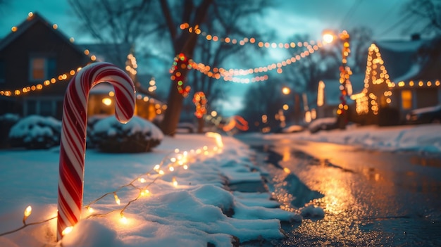 Luces de calle de caramelo