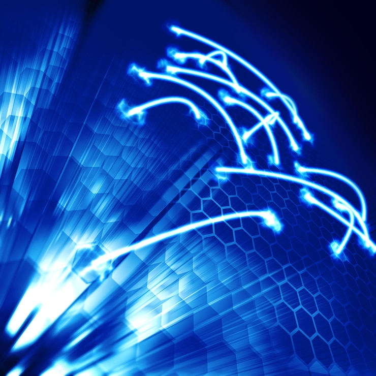 Foto las luces científicas de fondo gráfico renderización 3d