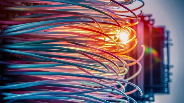 Luces de colores de fibra óptica