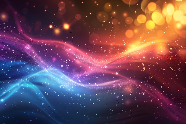 Las luces de colores fluyen