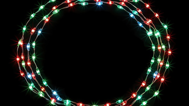 Luces de cuerda circulares de Navidad