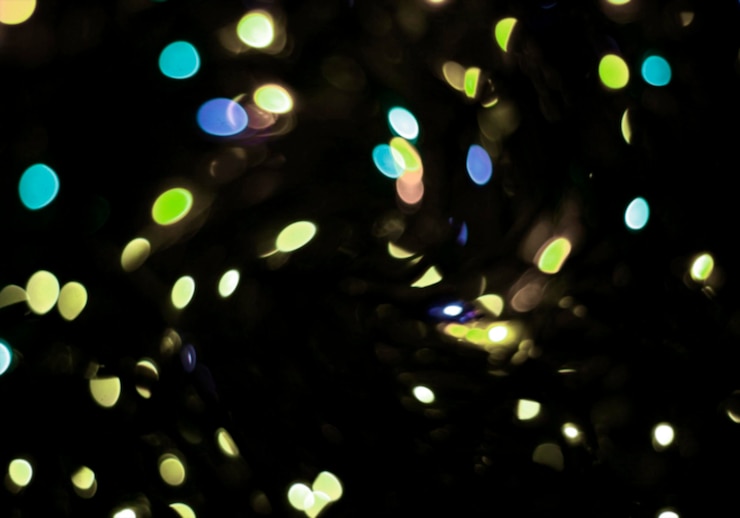 Foto luces de fondo de estilo bokeh borrosas