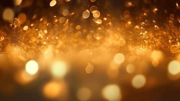 Las luces de fondo grunge brillo dorado generativo ai