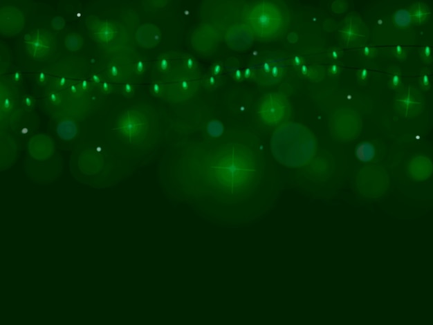 Luces de Navidad fondo desenfocado gree brillante