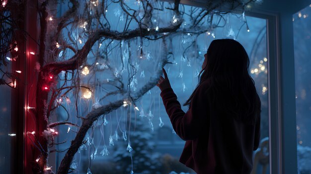 Las luces de Navidad mínimas