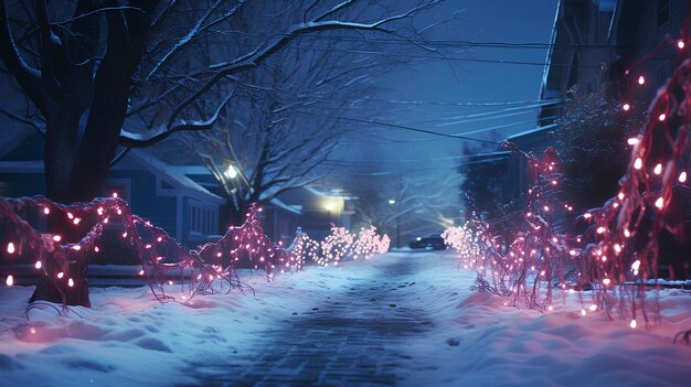 Las luces de Navidad mínimas