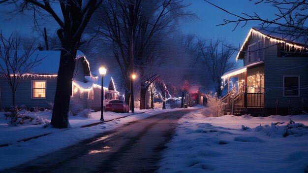 Las luces de Navidad mínimas