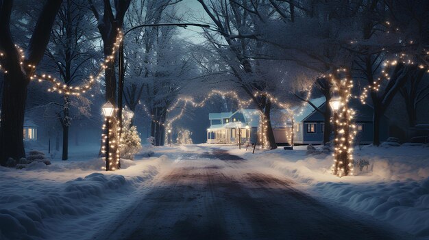 Las luces de Navidad mínimas