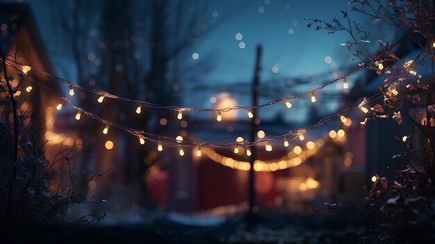 Las luces de Navidad mínimas