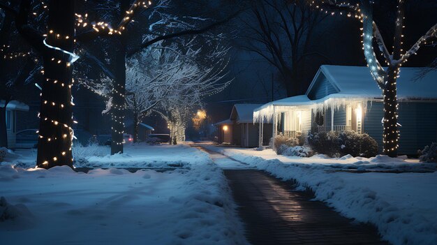 Las luces de Navidad mínimas