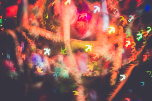 Foto luces de navidad pájaro bokeh