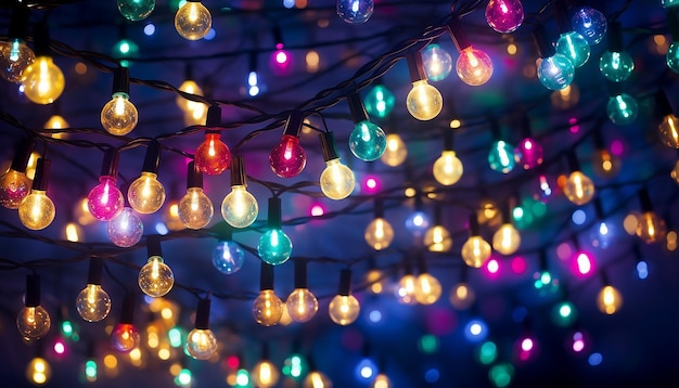 luces navideñas de colores