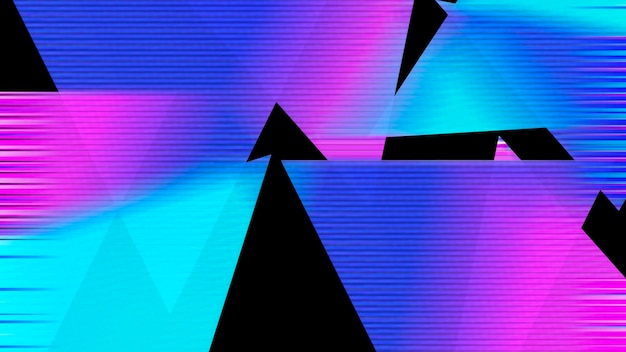 Luces de neón de colores fondo geométrico