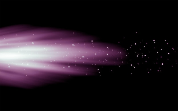 Luces púrpuras desenfocadas en un fondo oscuro