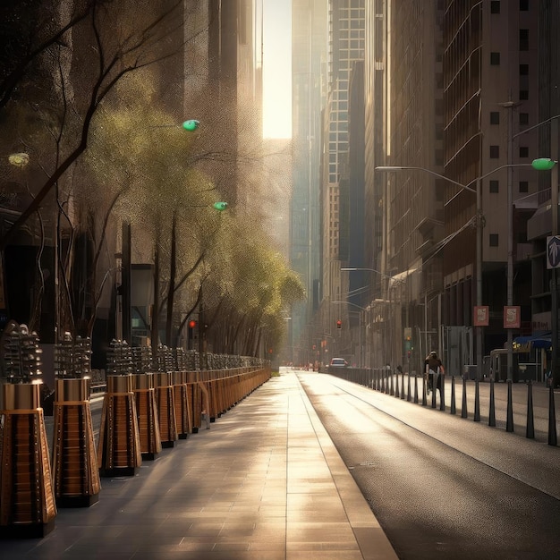 Foto luces y sombras en las calles de una gran ciudad