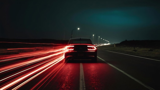 Foto luces traseras de los automóviles