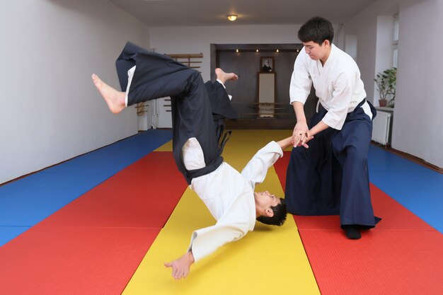 Foto lucha contra el arte del aikido.