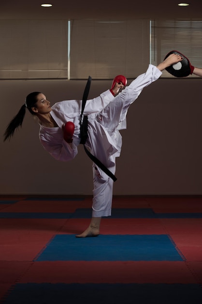 Luchador de karate blanco