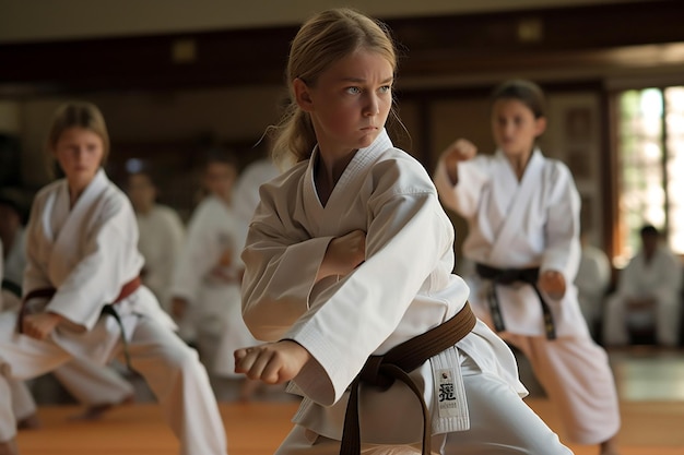 Luchador de karate en kimono Generado por IA