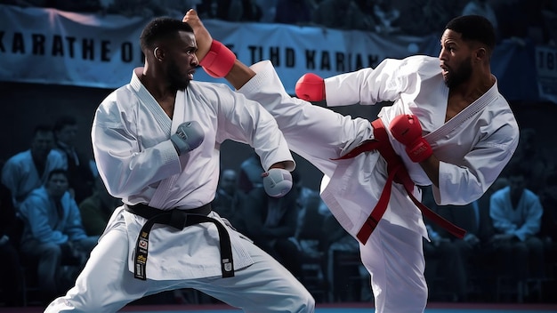 Foto los luchadores de karate