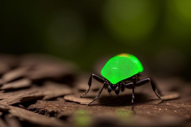 Foto luciérnagas brillando en el bosque por la noche