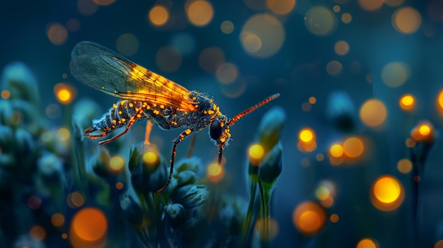 Las luciérnagas crean una exhibición hipnotizante entre el follaje del bosque al crepúsculo