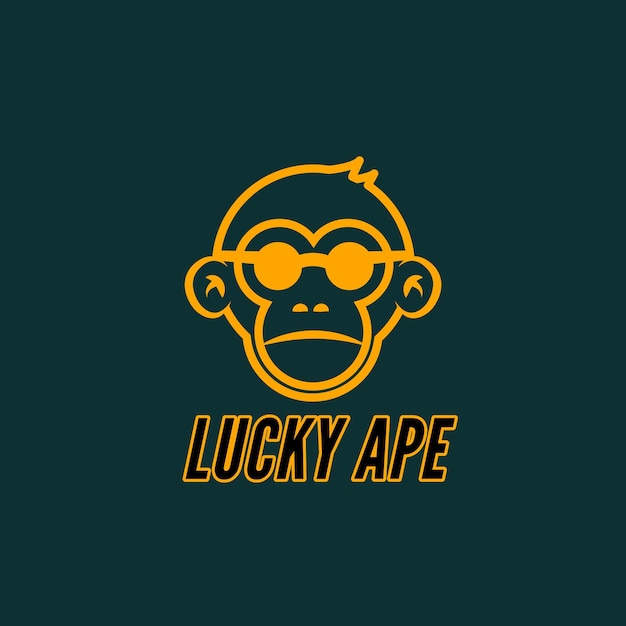 Foto lucky apeillustration de ícone simples para vender no mercado nft