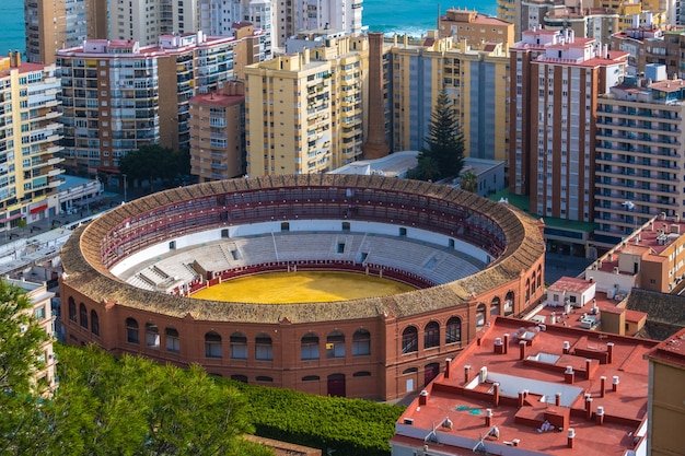 Luft- und Panoramablick in der Stadt Malaga in Spanien