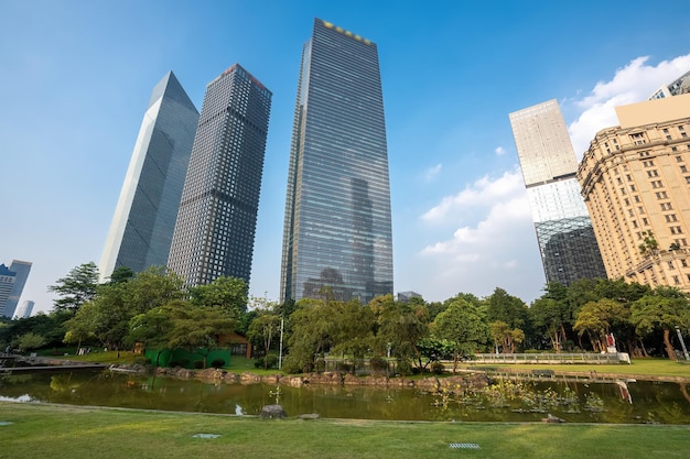 Luft- und Raumfahrt Guangzhou Stadtarchitektur Landschaft Skyline