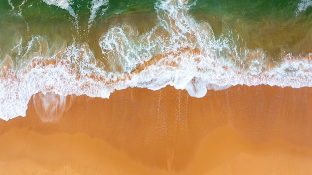 Foto luftansicht auf den strand des atlantiks