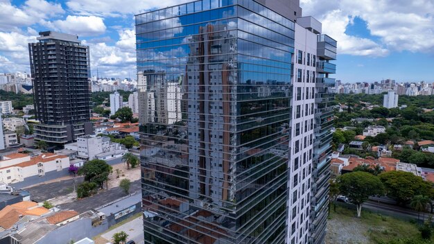 Foto luftansicht der avenida reboucas im stadtteil pinheiros in sao paulo, brasilien