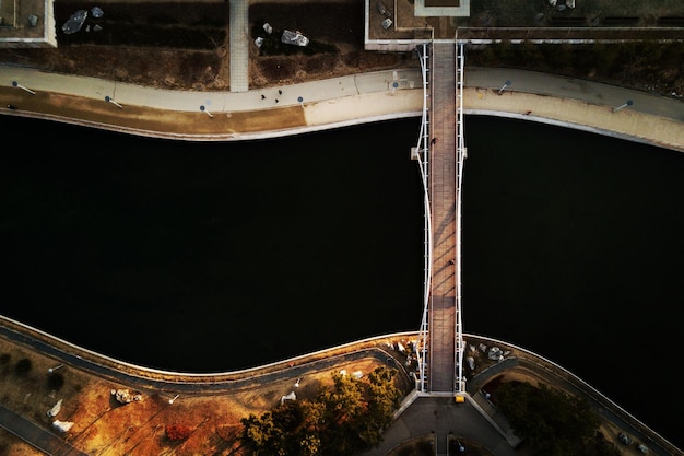 Luftansicht der Brücke