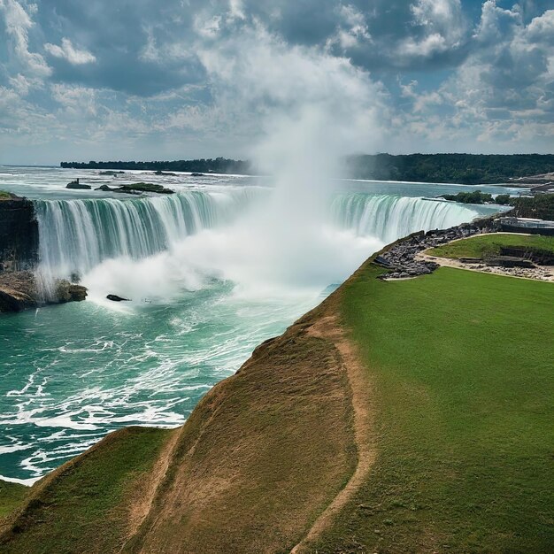 Luftansicht der kanadischen Niagarafälle der schönste Wasserfall in Kanada Kanada