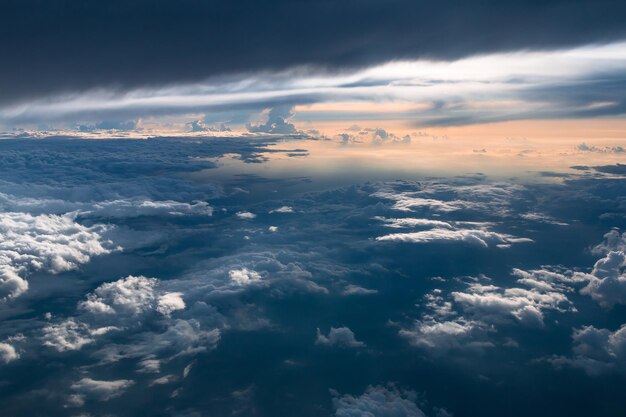 Foto luftansicht der wolkenlandschaft