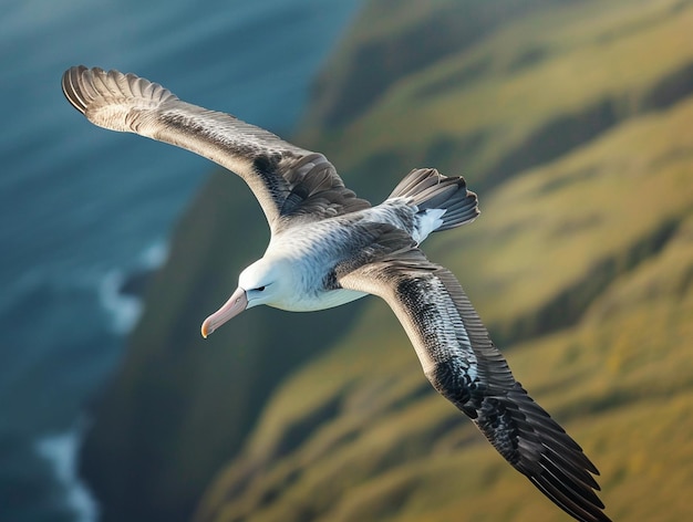 Luftansicht des Albatrossvögels beim Fliegen