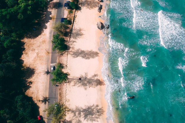 Foto luftansicht des strandes