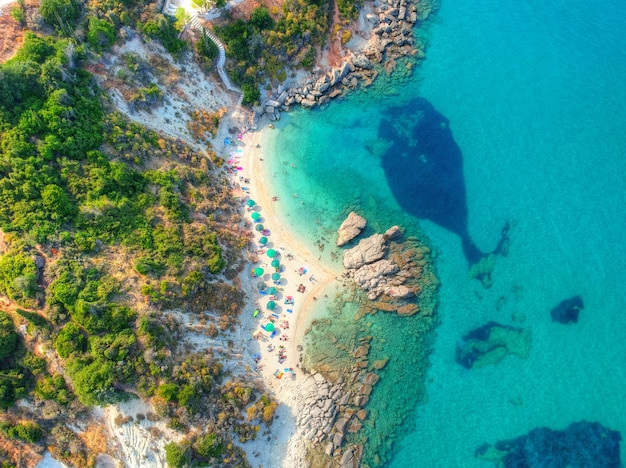 Luftansicht des Strandes