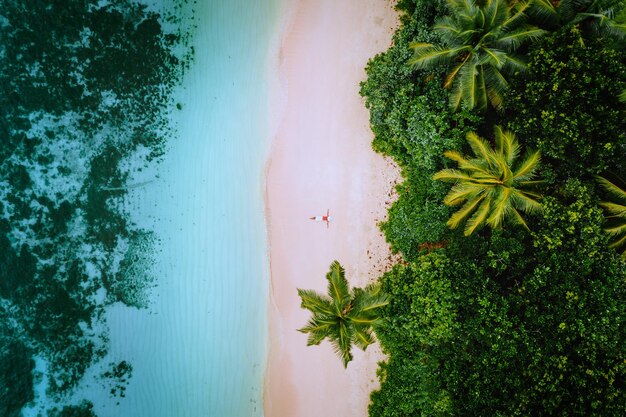 Foto luftansicht des strandes