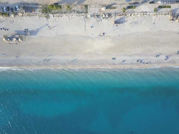 Foto luftansicht eines strandes