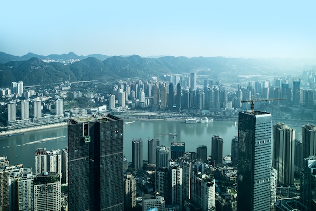 Luftaufnahme Chongqing-Stadtarchitektur-Skyline